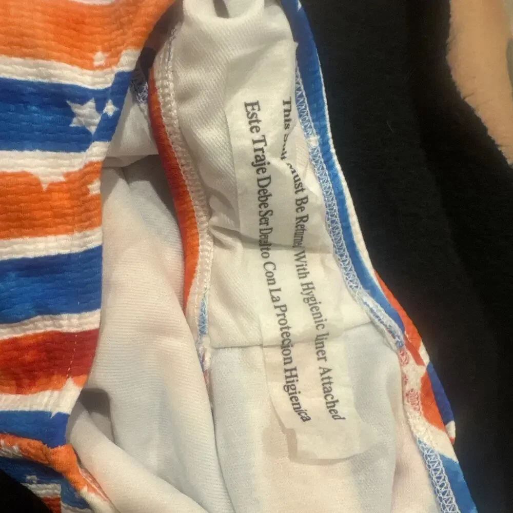 Girl's One Piece Swimsuit,Red, White, Blue patriotic.4th Of July L 10/12 NWT - Picture 8 of 8